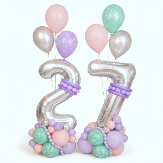 Balloon Numbers Stand (Helium-Filled)