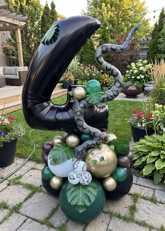 Themed Jungle Snake Number
